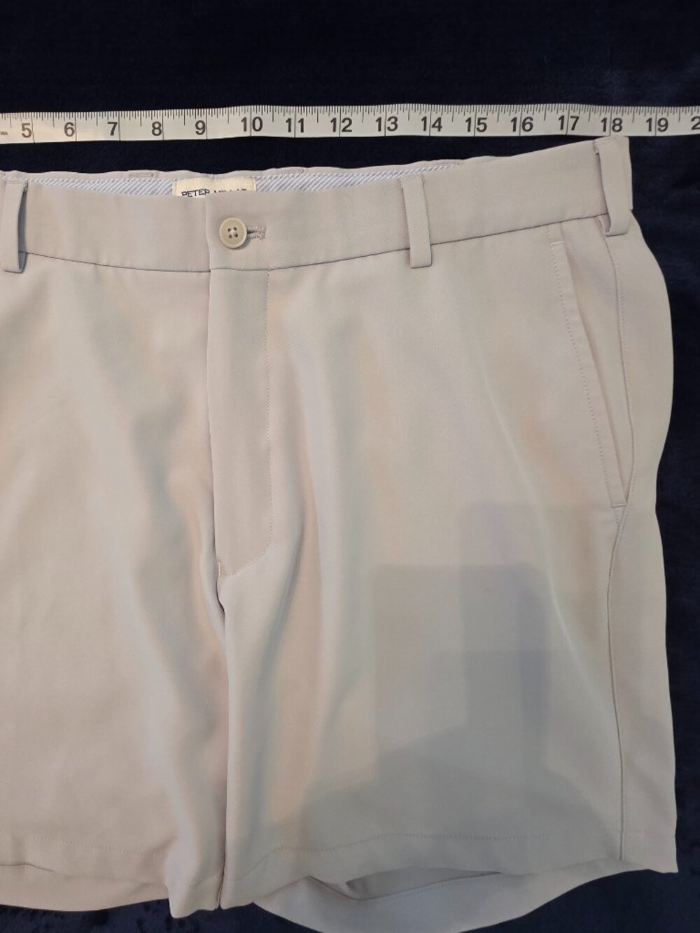 Peter Millar Performance Khaki Golf Shorts, Men's Size 36 - Picture 2 of 10